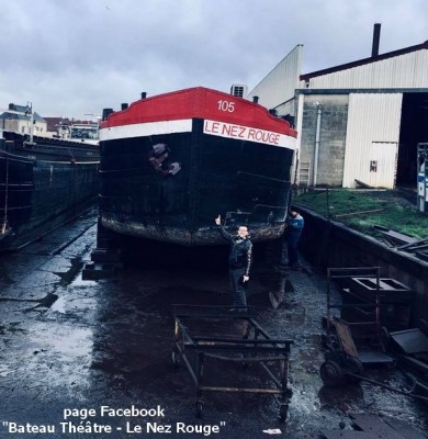 SOLVAY 105 devenu LE NEZ ROUGE au chantier à Pont-l'Evêque - janvier 2019 - Facebook Gérald Dahan (2).jpg (108.1 Kio) Vu 3298 fois SOLVAY 105 devenu LE NEZ ROUGE au chantier à Pont-l'Evêque - janvier 2019 - Facebook Gérald Dahan (2).jpg