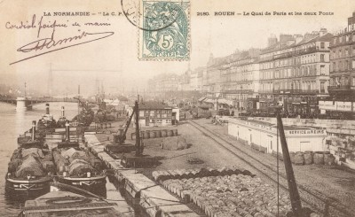 Rouen - Le quai de Paris et les deux ponts [vagus].jpg