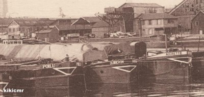 Le conflit de la batellerie - Barrage du cours la Reine dans le port fluvial de Rouen - Chalands, Automoteurs et Remorqueurs (6) AIGRETTE (Copier).jpg
